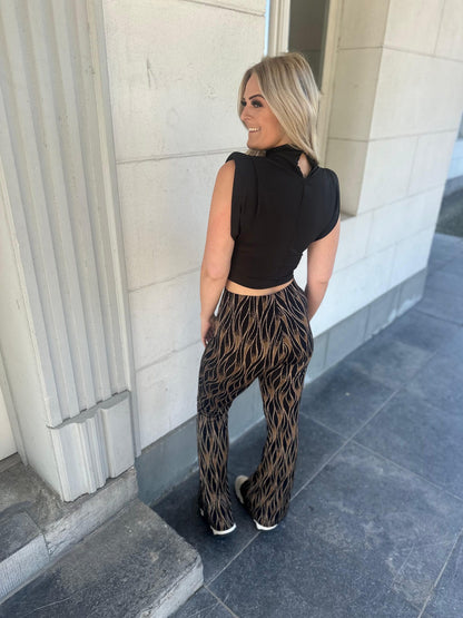 BY SWAN FLARE PANTS ZIGZAG