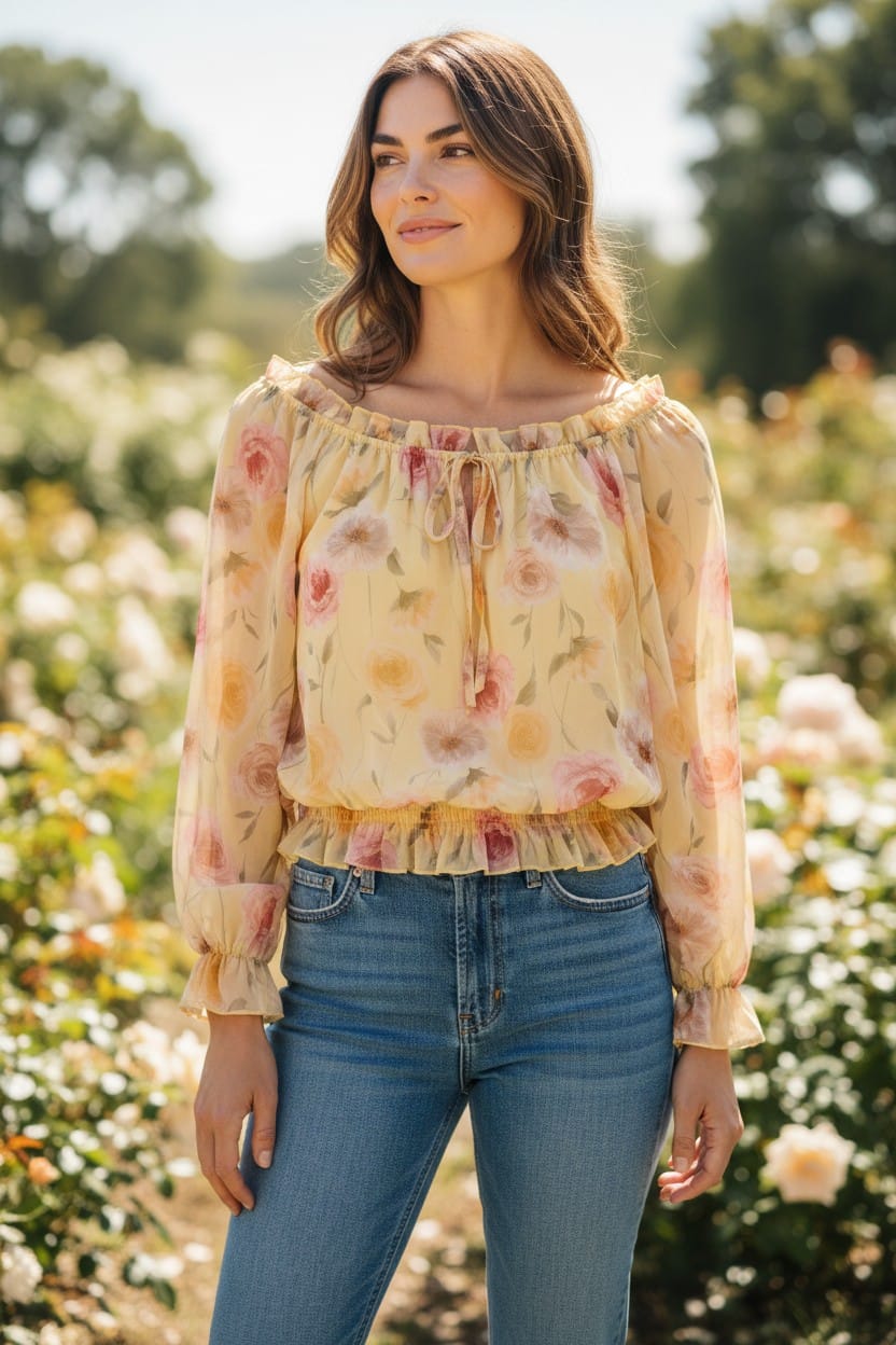 Blossom Top Off White