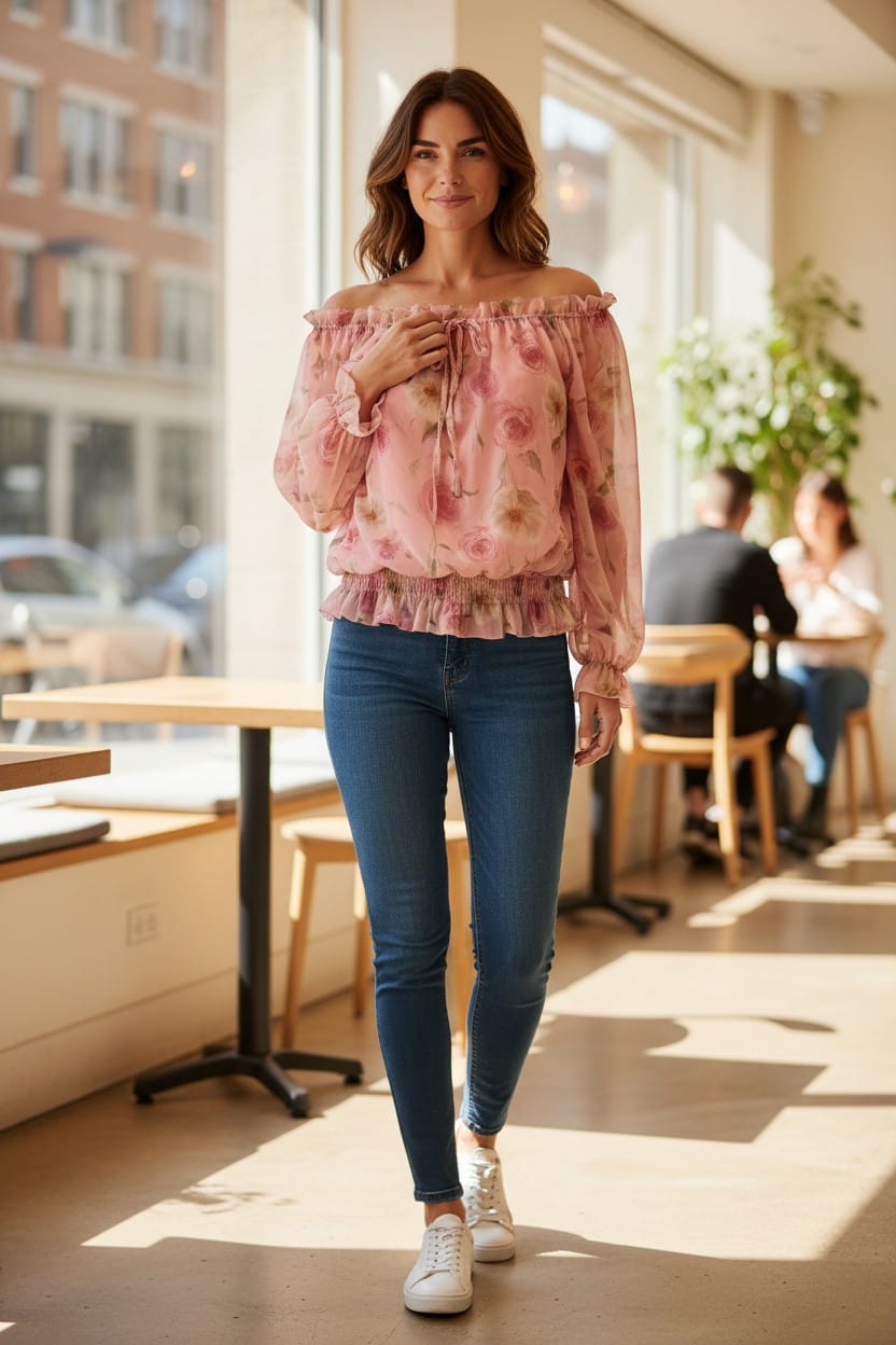 Blossom Top Off White