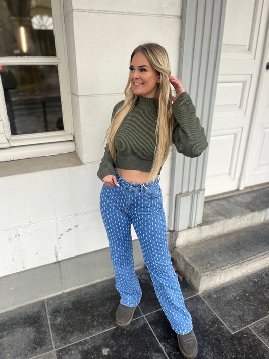 Wide Leg Damage Jeans
