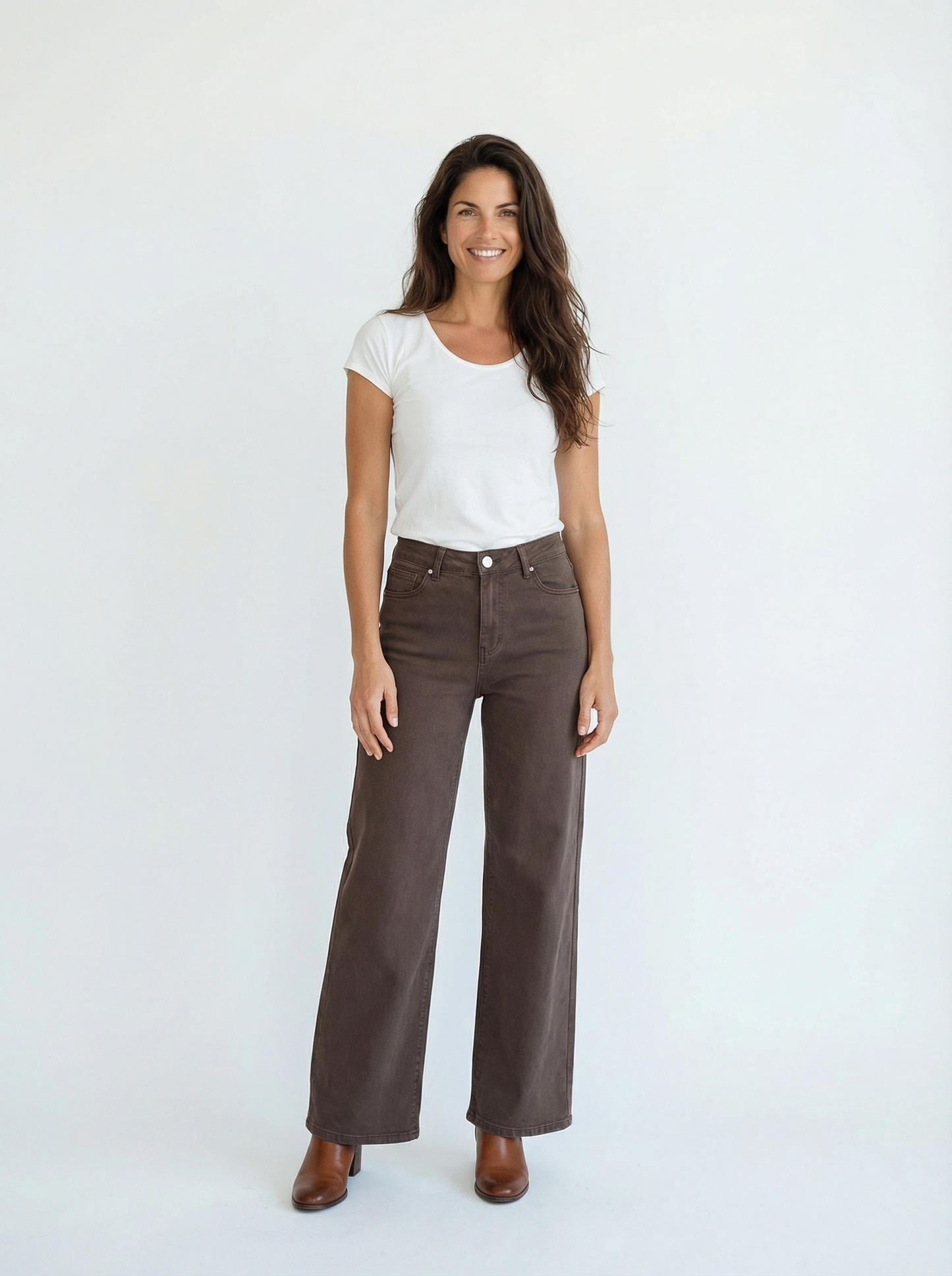 Wide Leg Jeans Choco