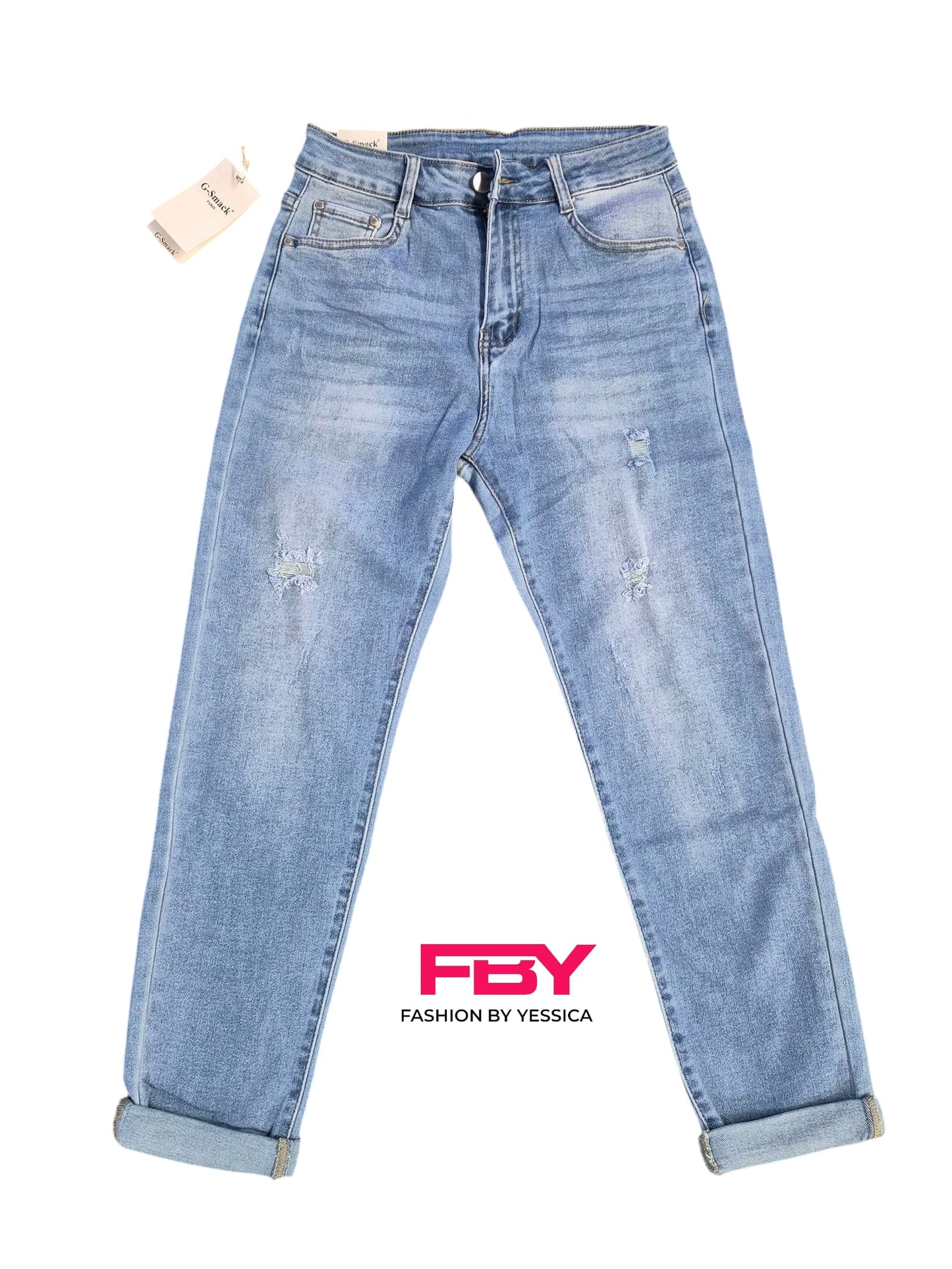 Mom Fit Jeans Destroyed