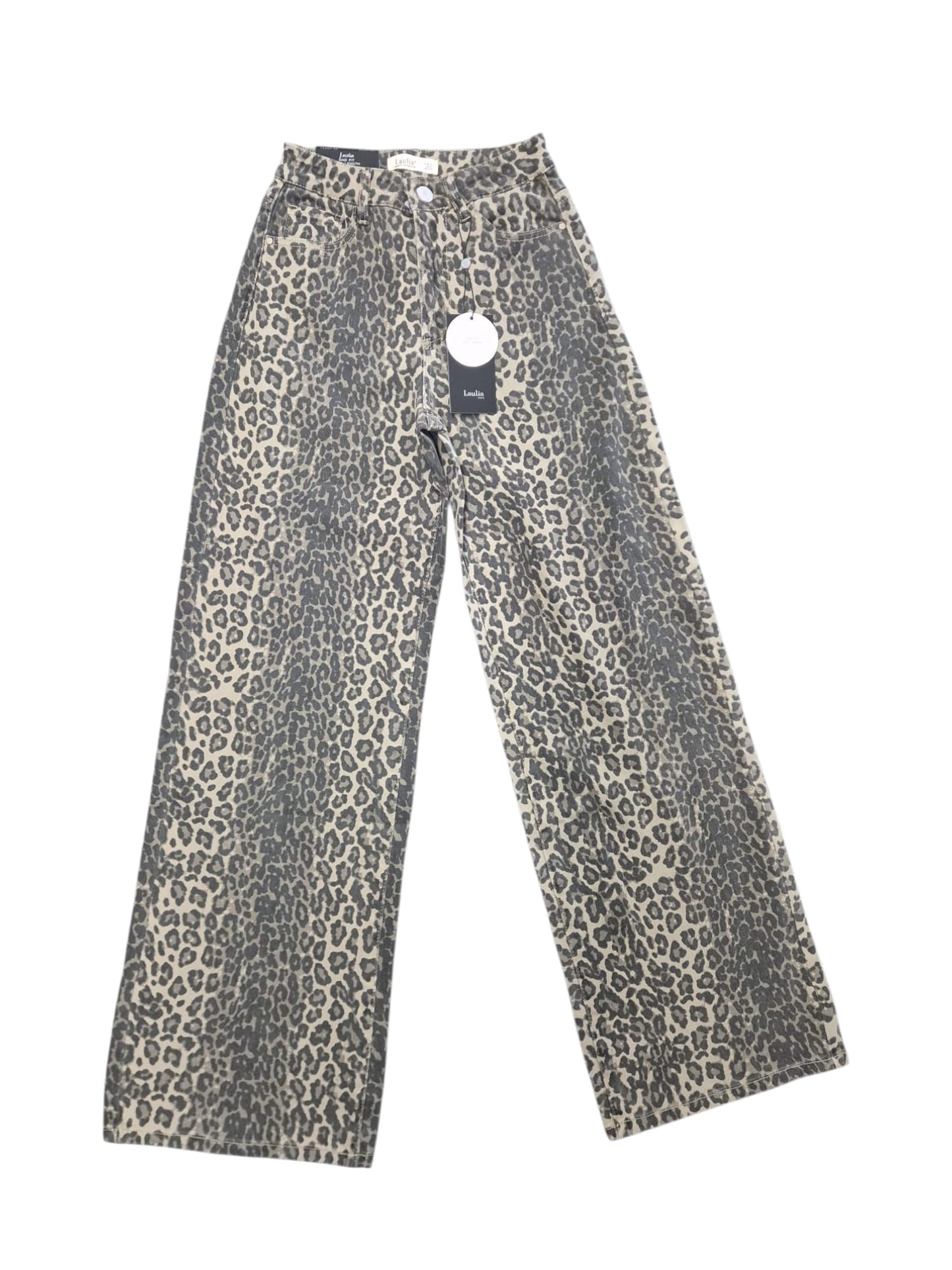 Straight Leg Leopard Jeans