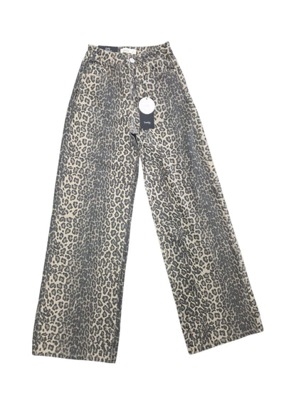 Straight Leg Leopard Jeans