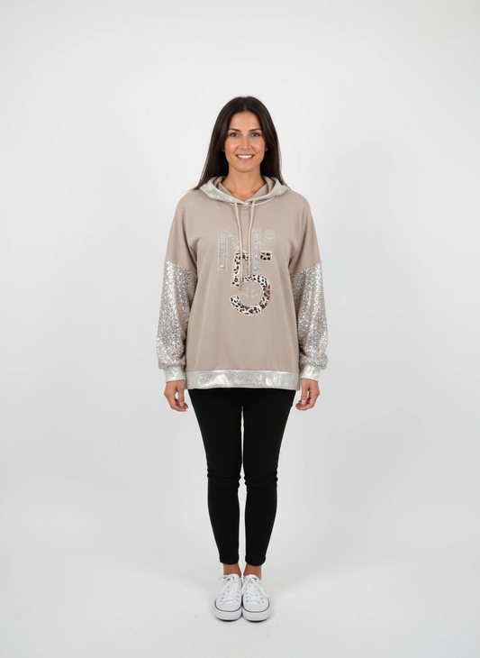 Sparkling Sweatshirt Beige