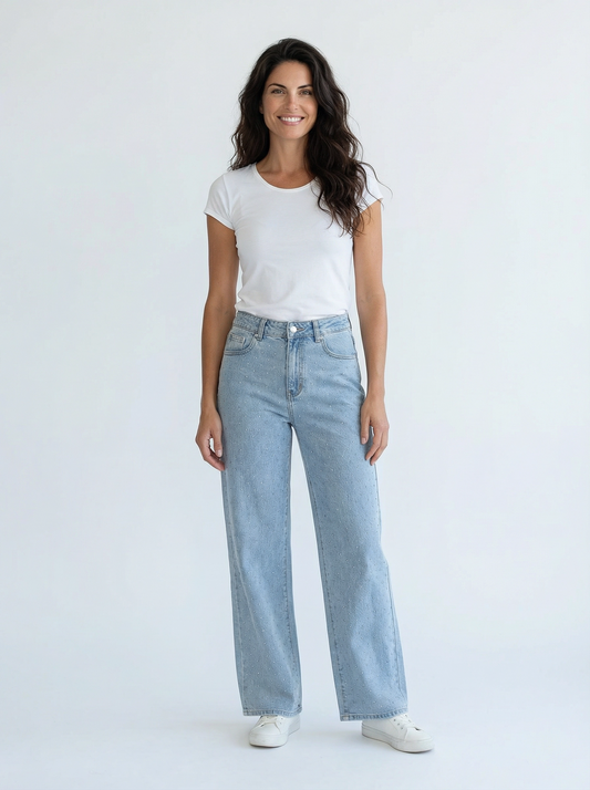 Straight Leg Stones Jeans