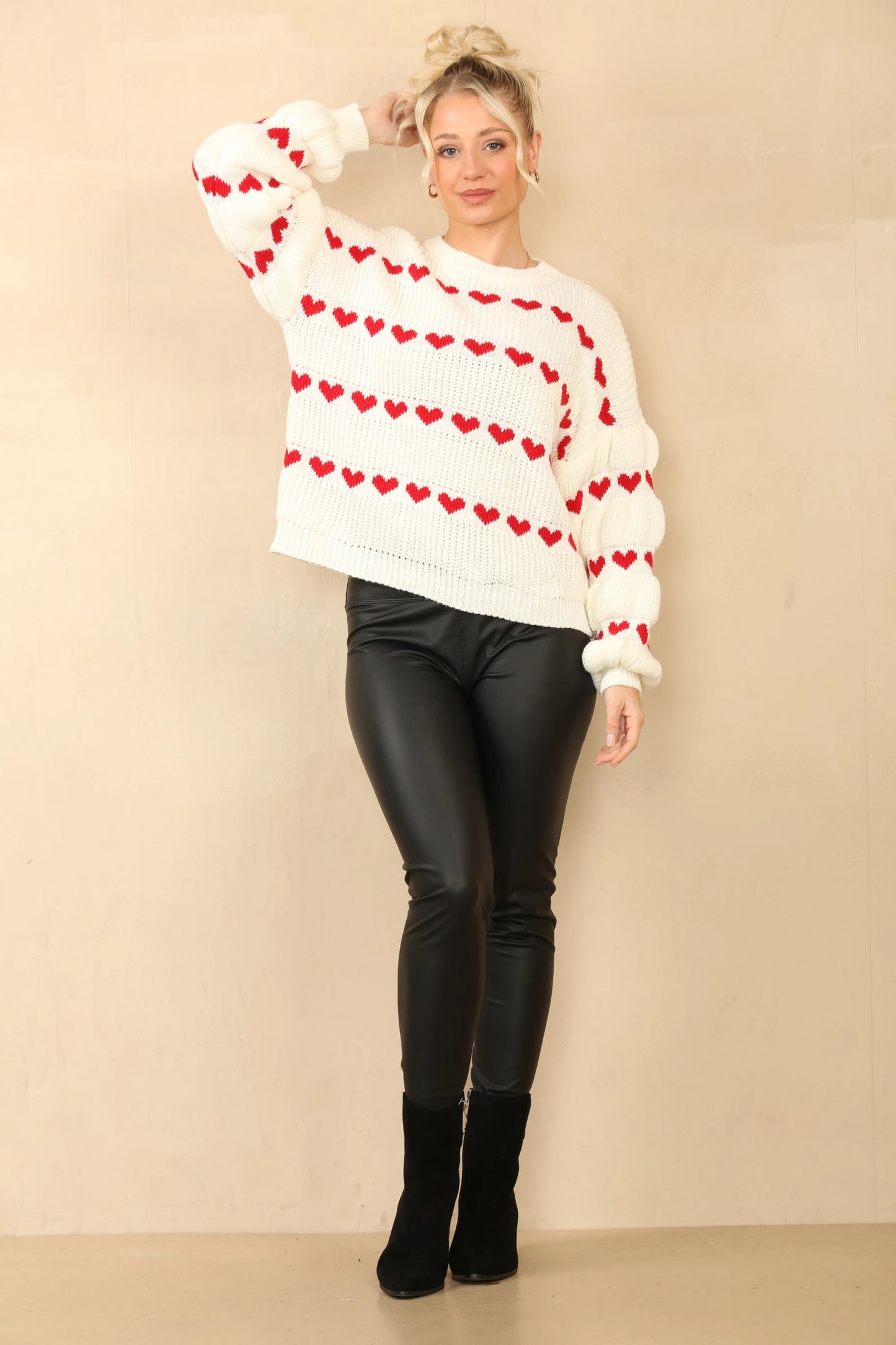 Sweater Met Hart Mint