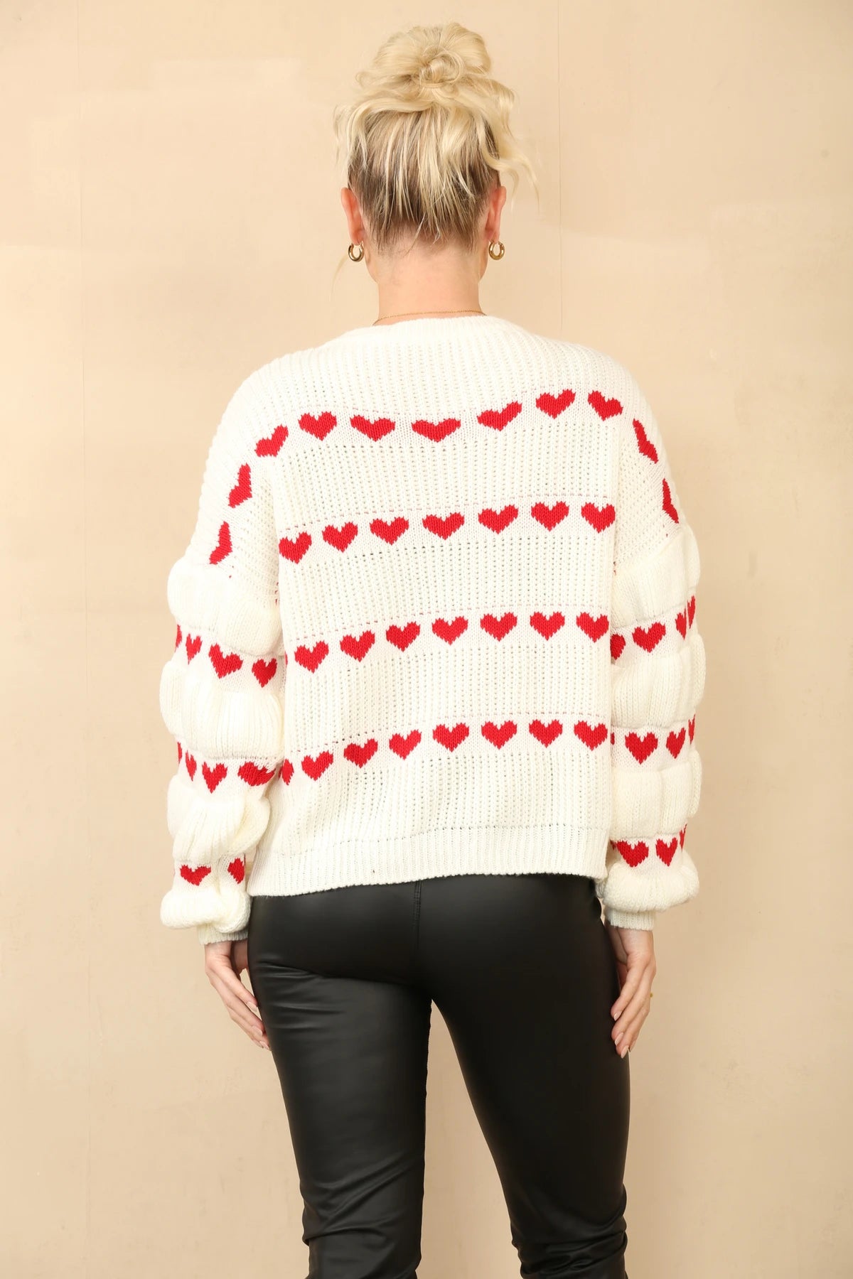 Sweater Met Hart Wit