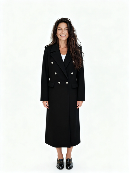 Trenchcoat 6 Buttons Zwart