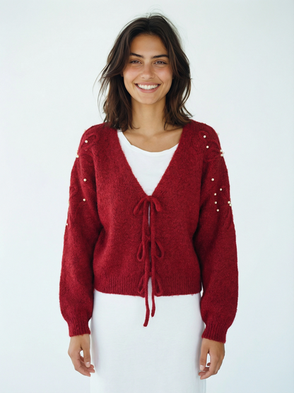 Laces Vest Bordeaux