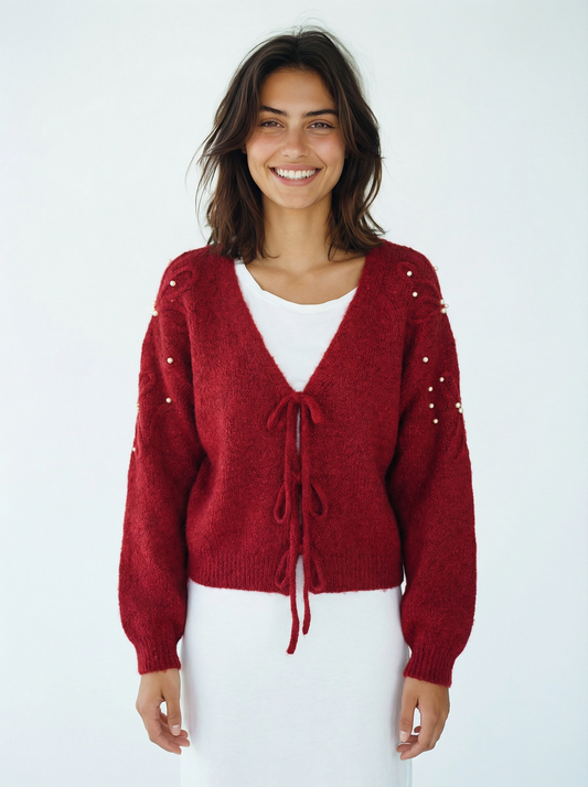 Laces Vest Bordeaux