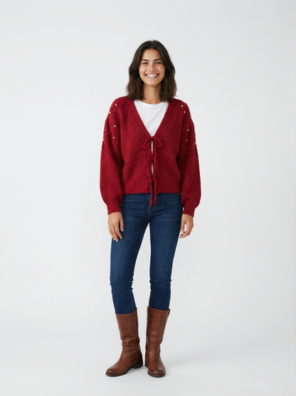 Laces Vest Bordeaux