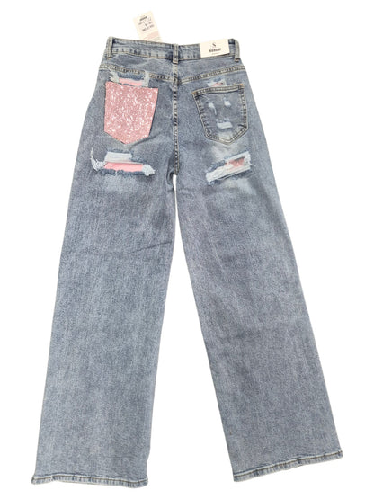 Viral Pink Ripped Jeans