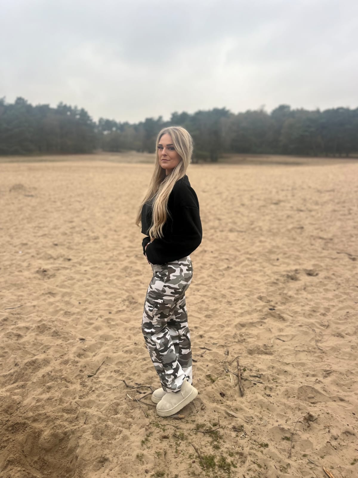 Wide Leg Jeans Army