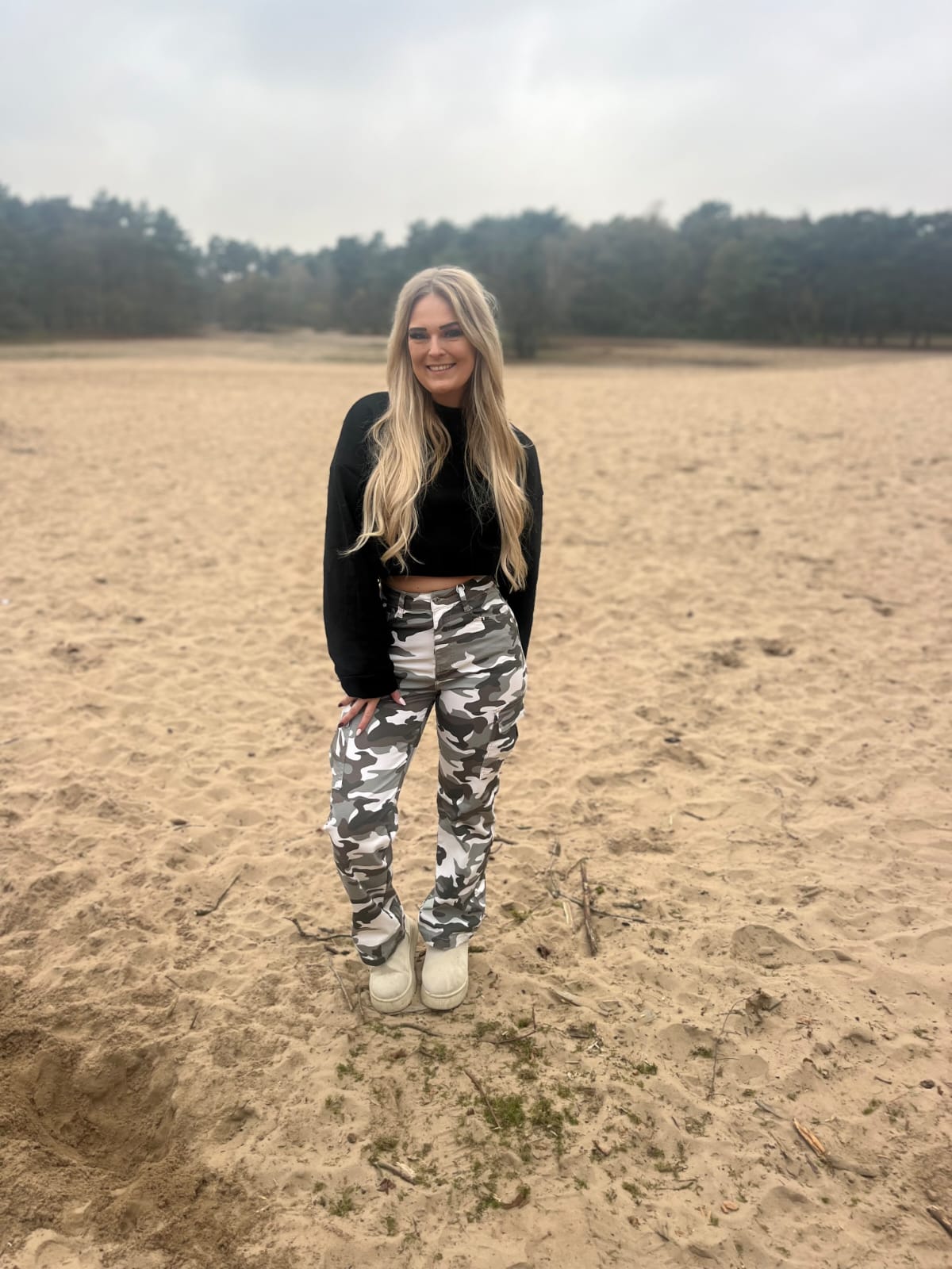 Wide Leg Jeans Army