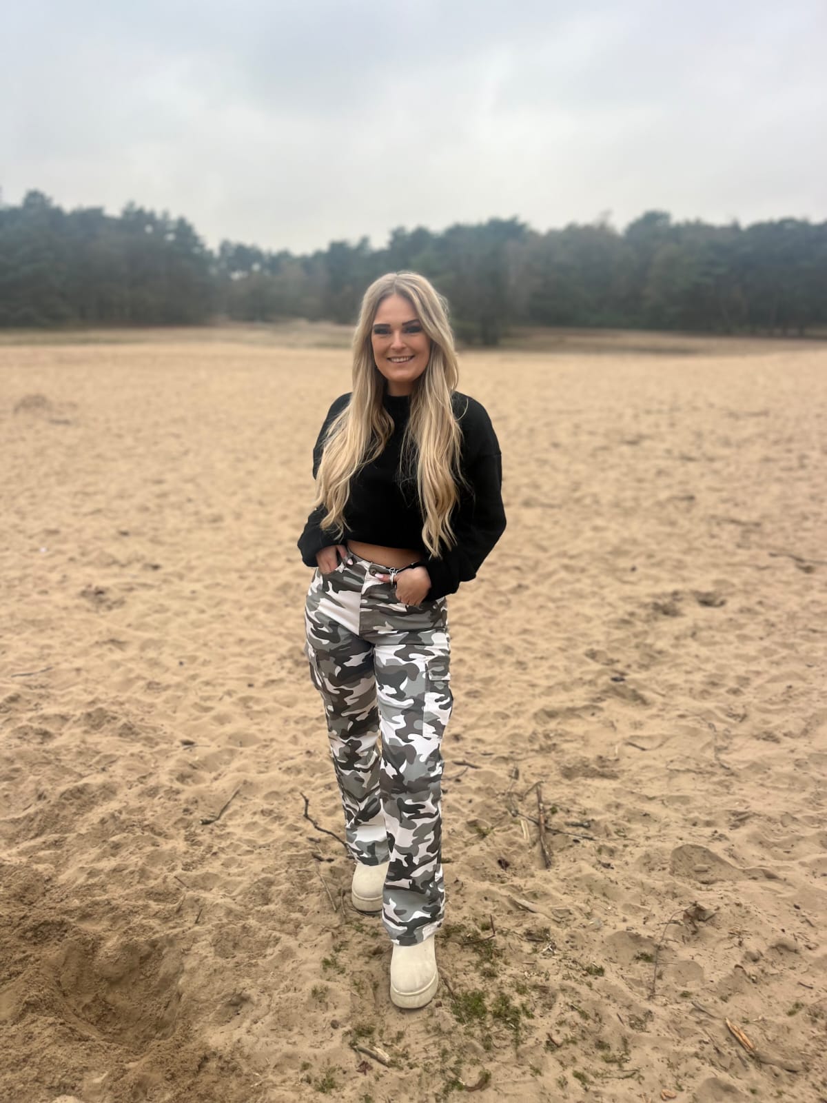 Wide Leg Jeans Army