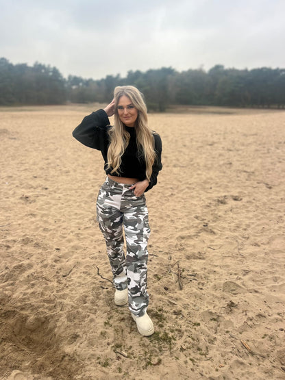 Wide Leg Jeans Army
