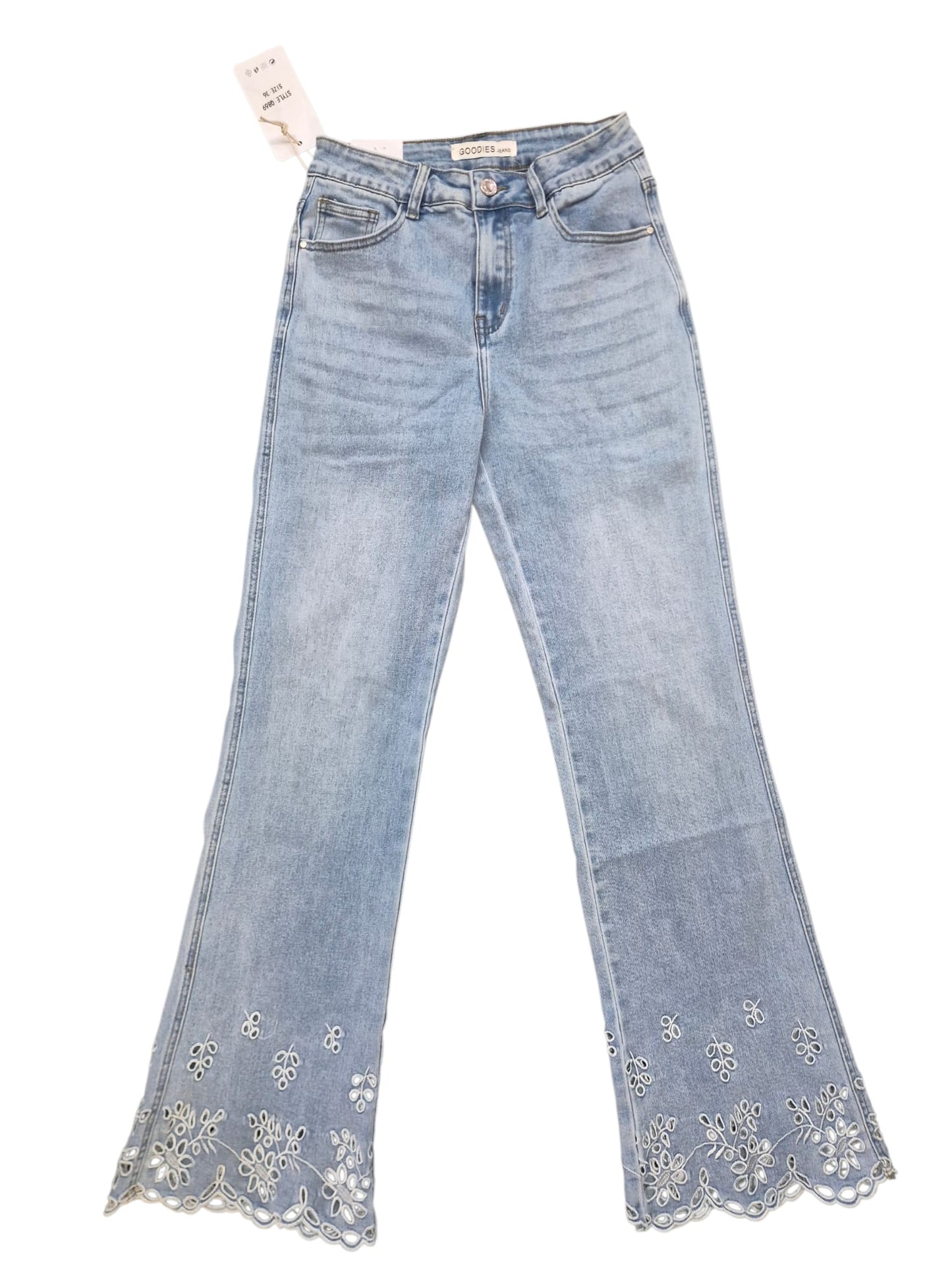 Flared Jeans met Kant