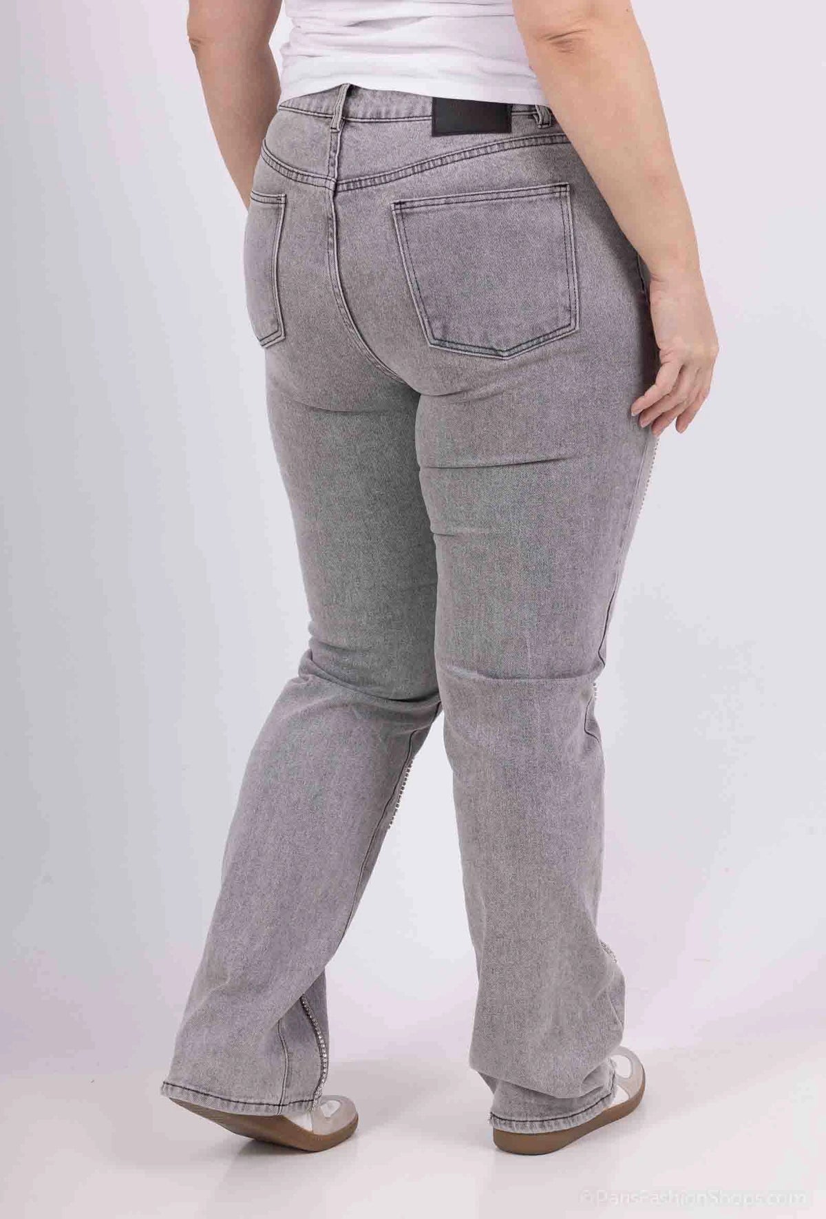 Monday Jeans Rhinestones Grey