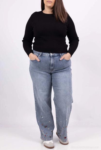 Embroidery Monday Jeans